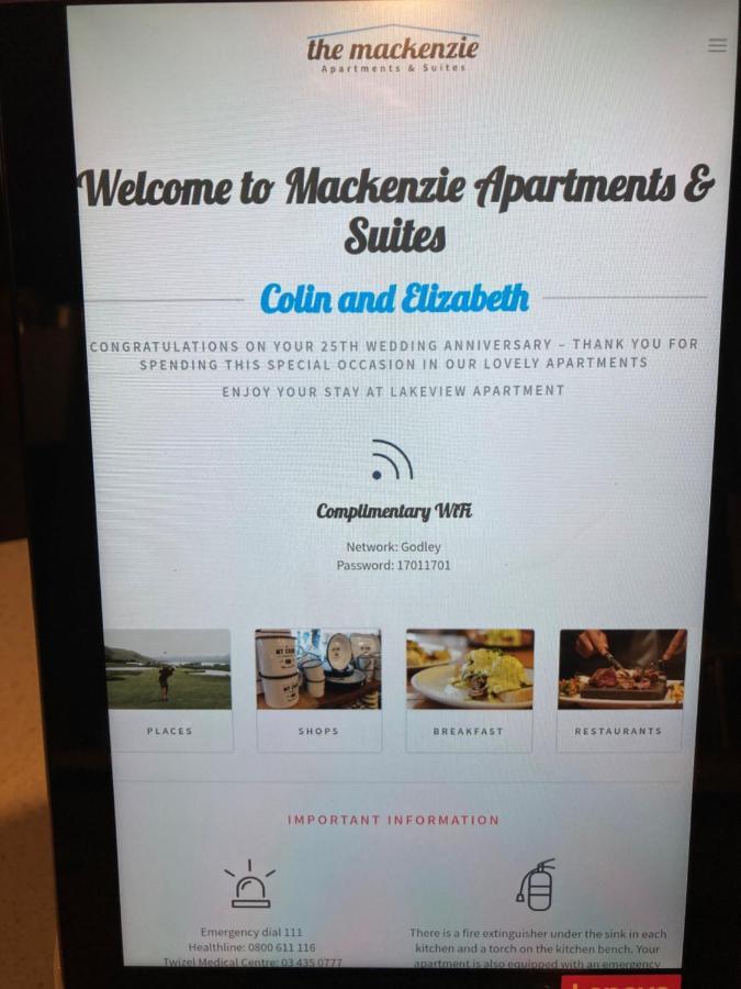 אגם טקפו The Mackenzie Suites מראה חיצוני תמונה